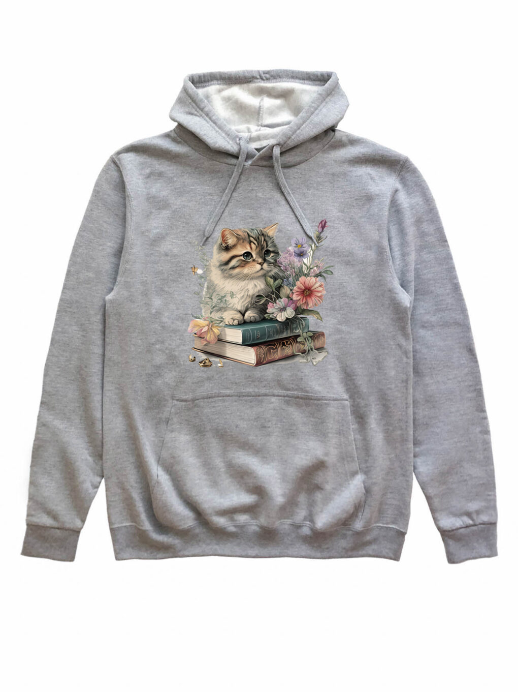 Hanorac printat-Cats and books, Unisex