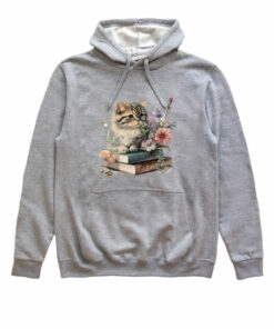 Hanorac printat-Cats and books, Unisex