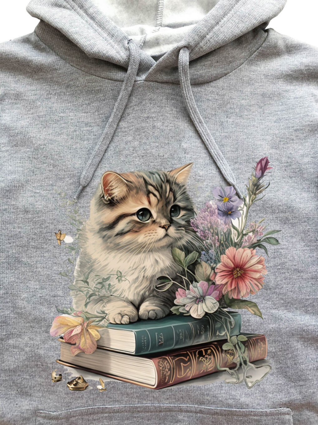 Hanorac printat-Cats and books, Unisex-Marimea L - imagine 4