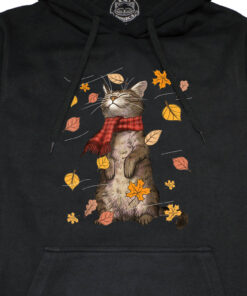 Hanorac printat-Autumn Cat, Unisex