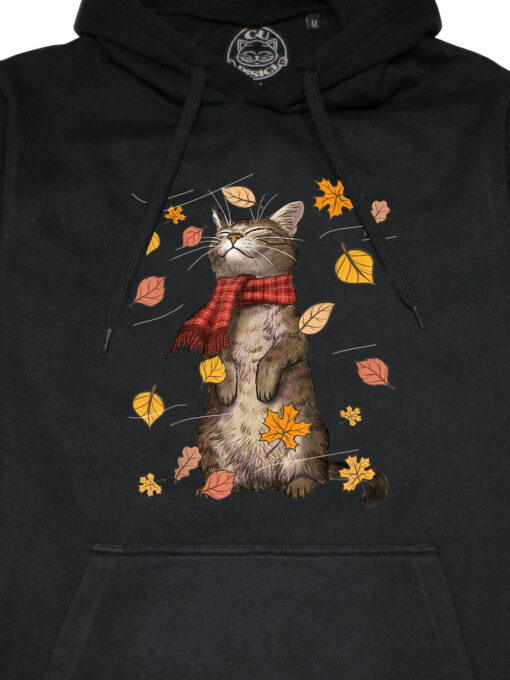 Hanorac printat-Autumn Cat, Unisex