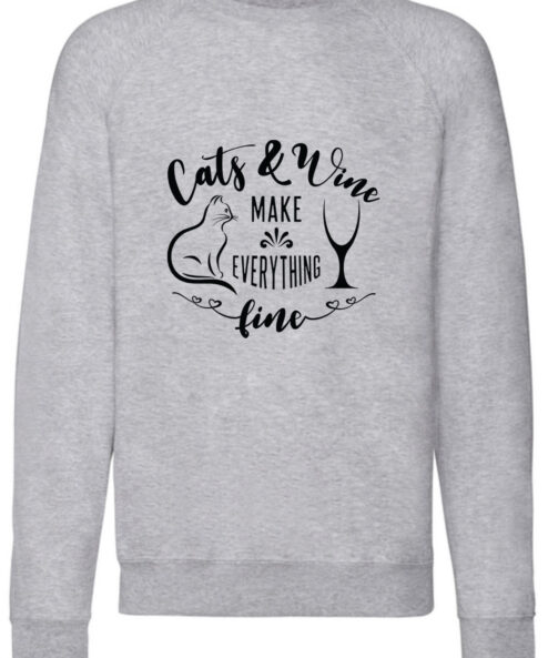 Bluza printata-Cats and Wine, Barbati