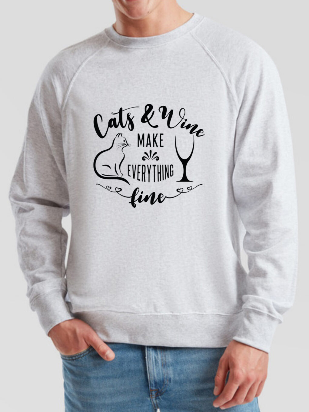 Bluza printata-Cats and Wine, Barbati