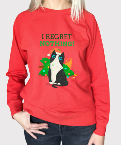 Bluza printata-I Regret Nothing, Femei, Rosie