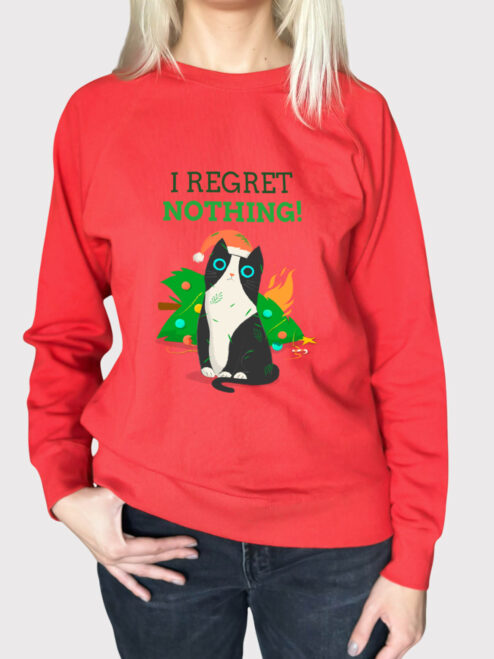 Bluza printata-I Regret Nothing, Femei, Rosie