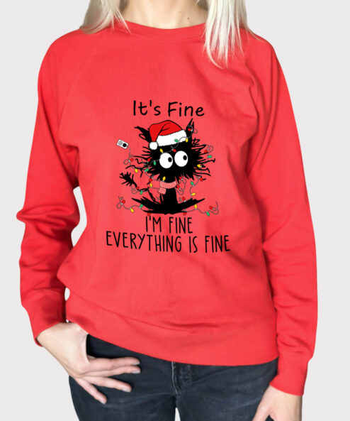 Bluza printata-I'm Fine for Christmas, Femei, Rosie