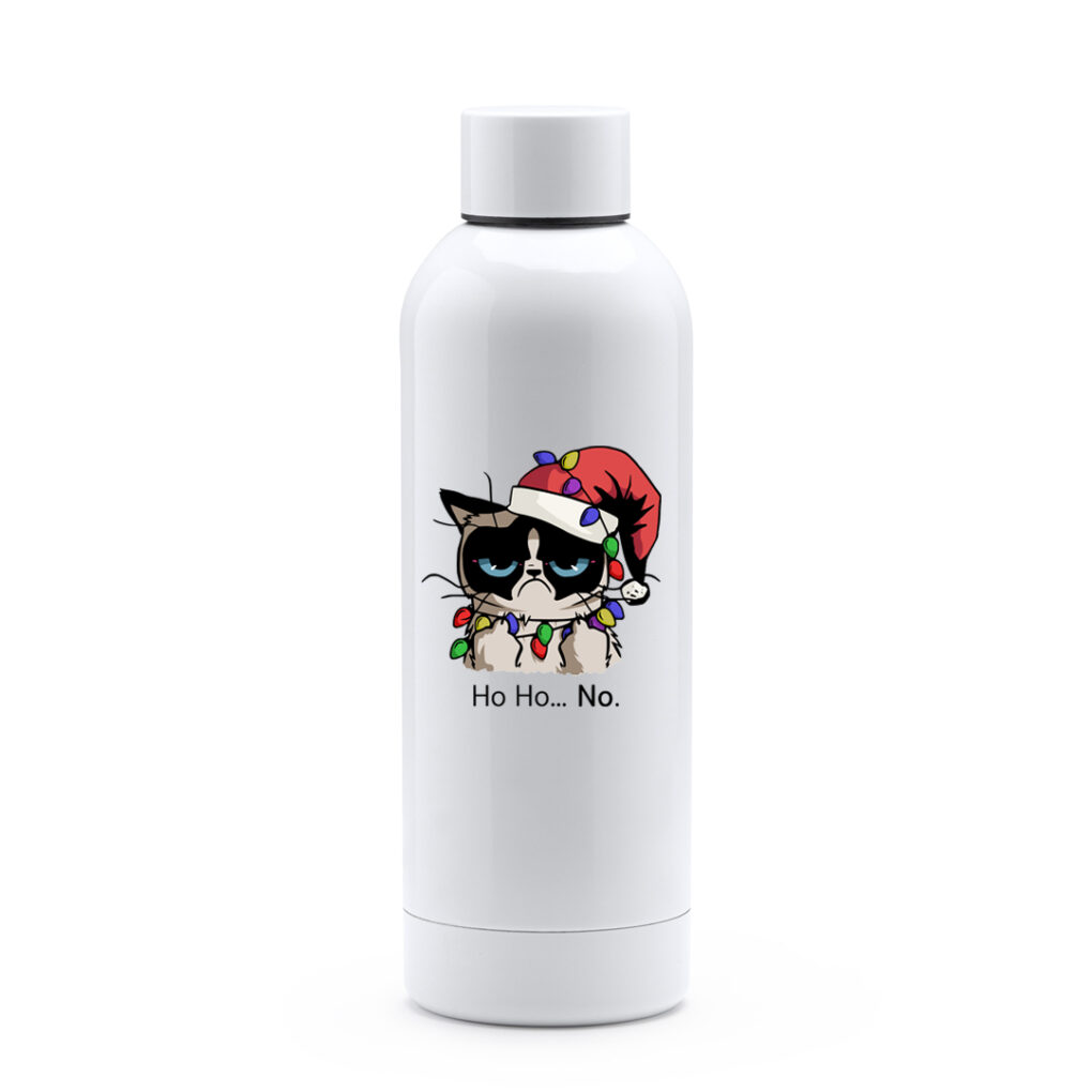 Termos Premium, inox reciclat-Christmas Grumpy Cat