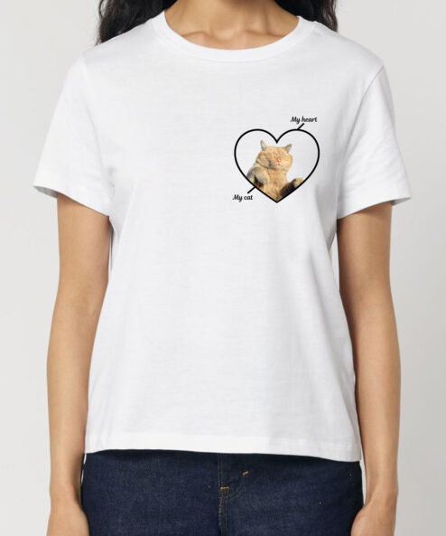 Tricou Premium Personalizat-My Heart, My Cat