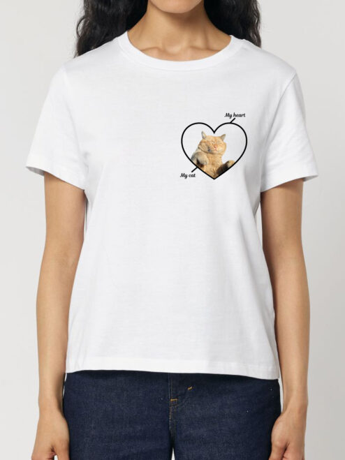 Tricou Premium Personalizat-My Heart, My Cat