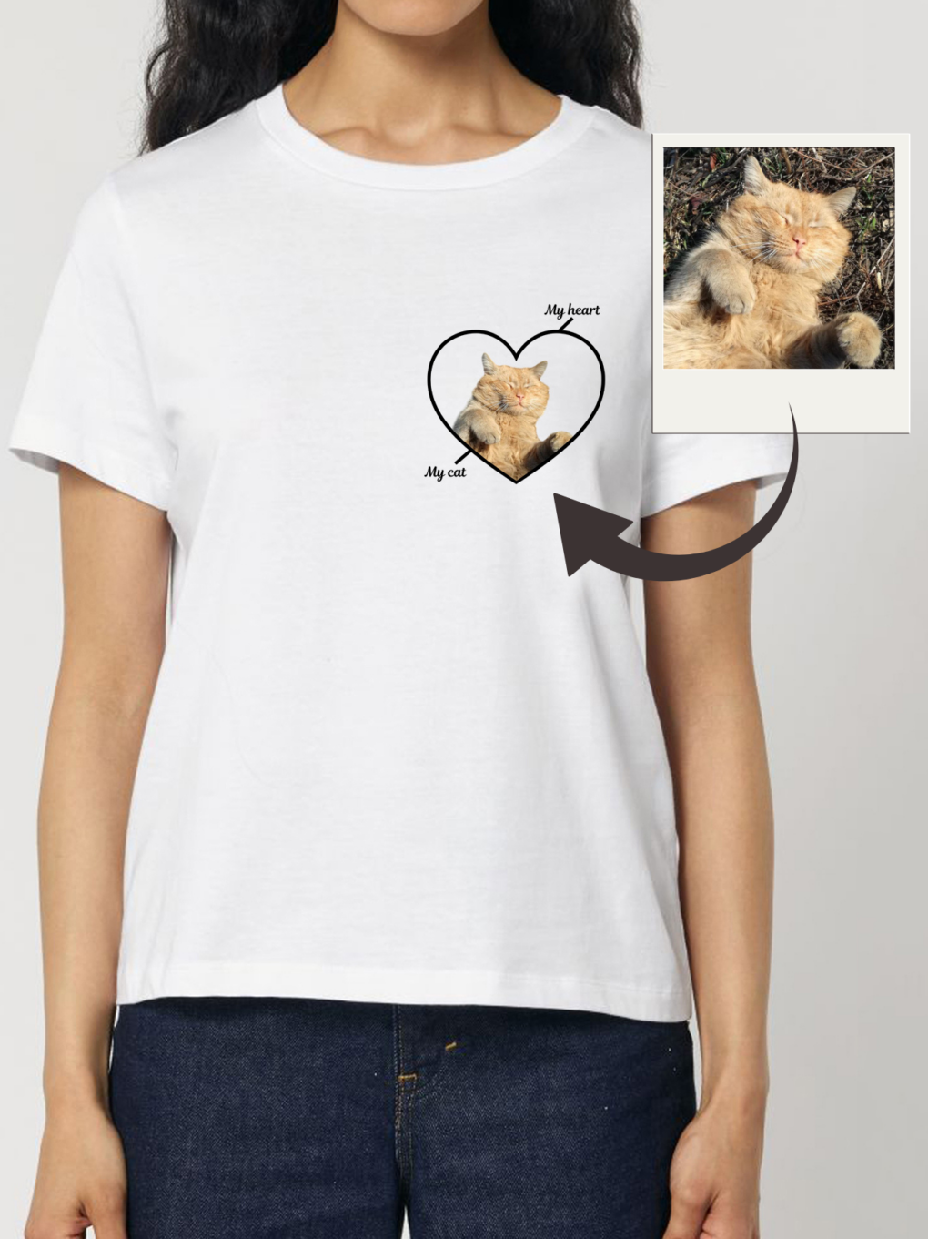 Tricou Premium Personalizat-My Heart, My Cat