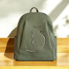 Rucsac piele naturala, pictat manual-Pisica Chloe