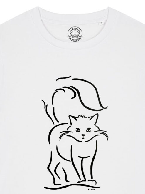 Tricou pictat manual-Pisica Sophie