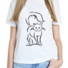 Tricou pictat manual-Pisica Sophie