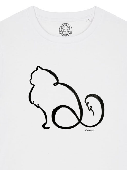 Tricou pictat manual-Pisica Princess