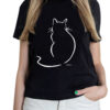 Tricou pictat manual-Pisica Chloe