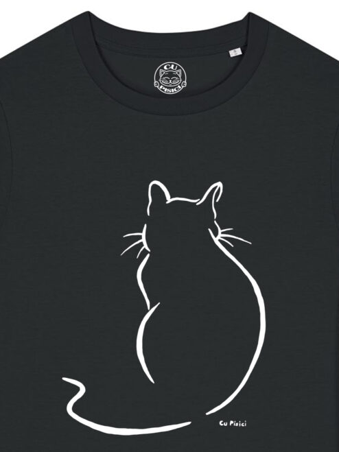 Tricou pictat manual-Pisica Chloe