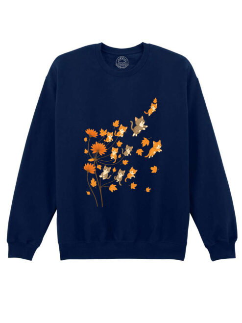 Bluza printata-Fall Kitty Dreams, Unisex