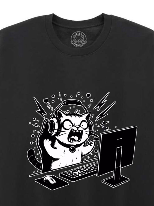 Bluza printata-Gamer Cat, Unisex