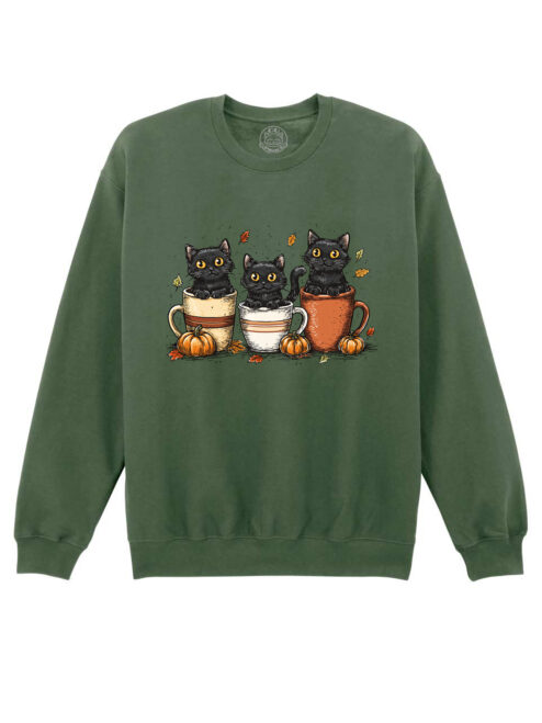 Bluza printata-Cozy Cats, Unisex