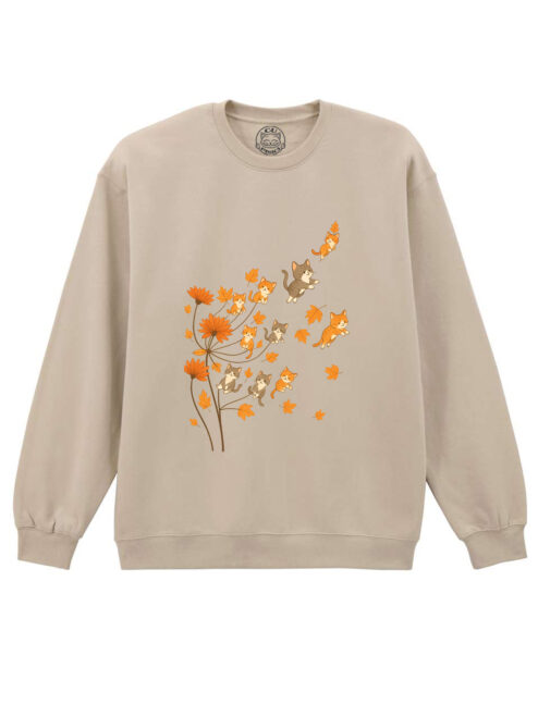 Bluza printata-Fall Kitty Dreams, Unisex