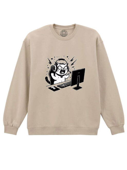 Bluza printata-Gamer Cat, Unisex
