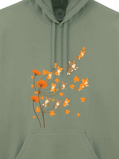 Hanorac printat-Fall Kitty Dreams, Unisex