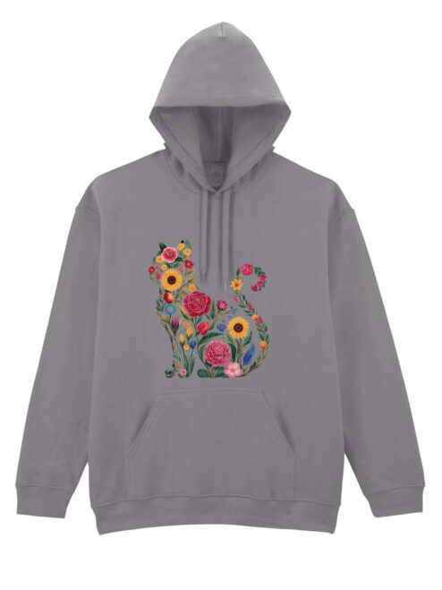 Hanorac printat-Flora Cat, Unisex
