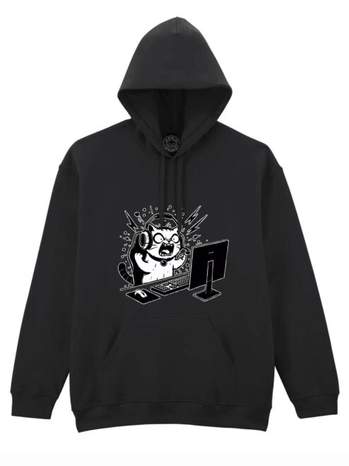 Hanorac printat-Gamer Cat, Unisex