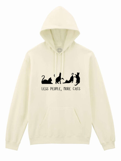 Hanorac printat-Less People, More Cats, Unisex
