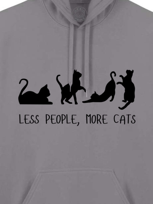 Hanorac printat-Less People, More Cats, Unisex
