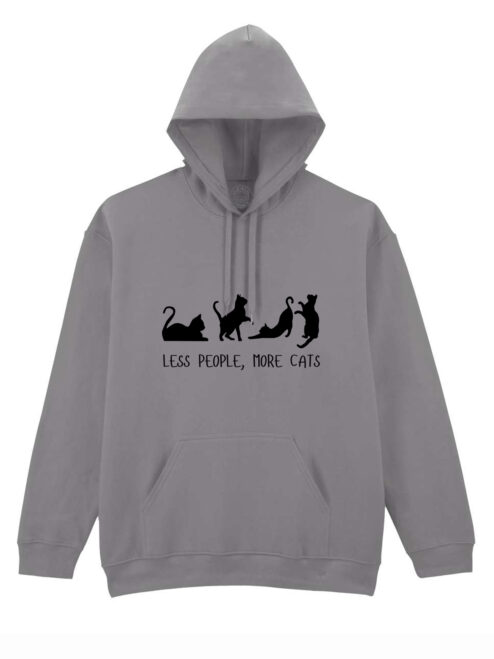Hanorac printat-Less People, More Cats, Unisex