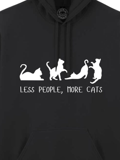 Hanorac printat-Less People, More Cats, Unisex