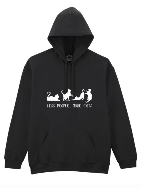 Hanorac printat-Less People, More Cats, Unisex