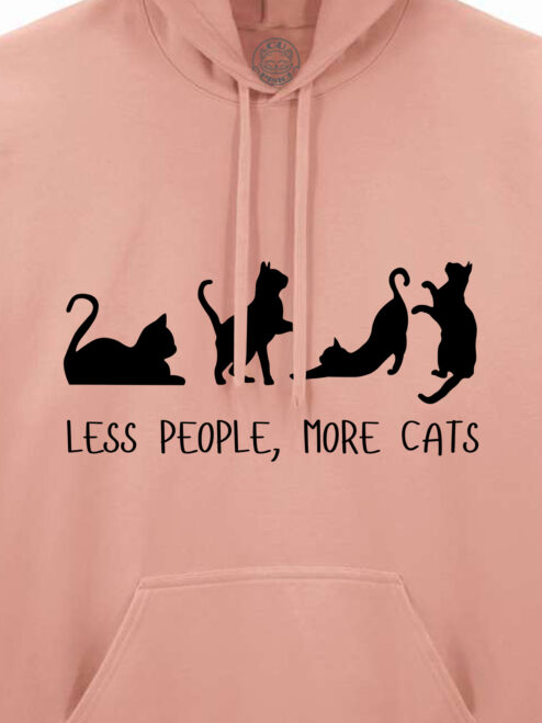 Hanorac printat-Less People, More Cats, Unisex