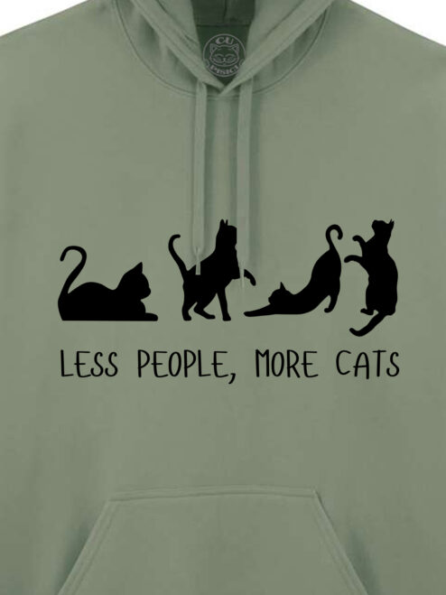 Hanorac printat-Less People, More Cats, Unisex