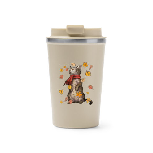 Cana termos cafea-Autumn Cat