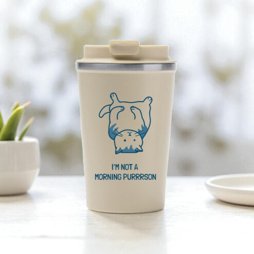 Cana termos cafea-I'm Not a Morning Purrrson