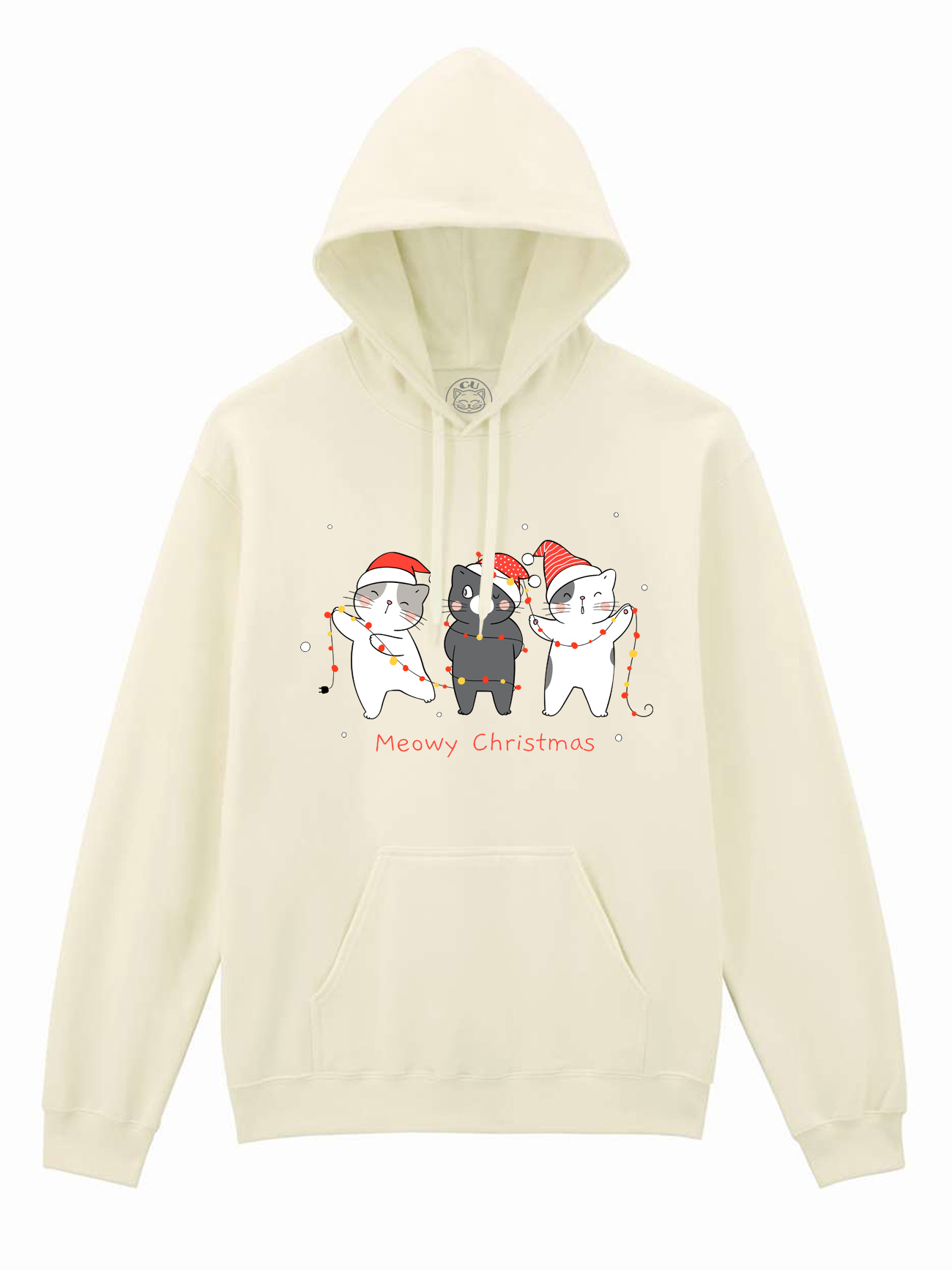 Hanorac printat-Christmas Cats, Unisex