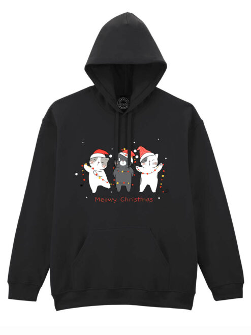 Hanorac printat-Christmas Cats, Unisex