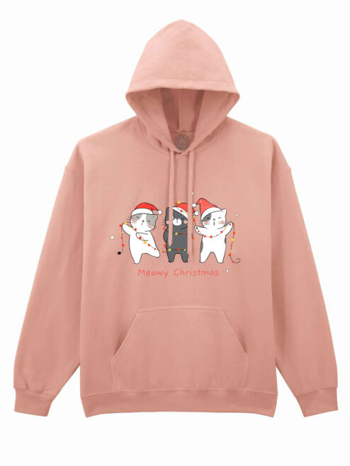 Hanorac printat-Christmas Cats, Unisex