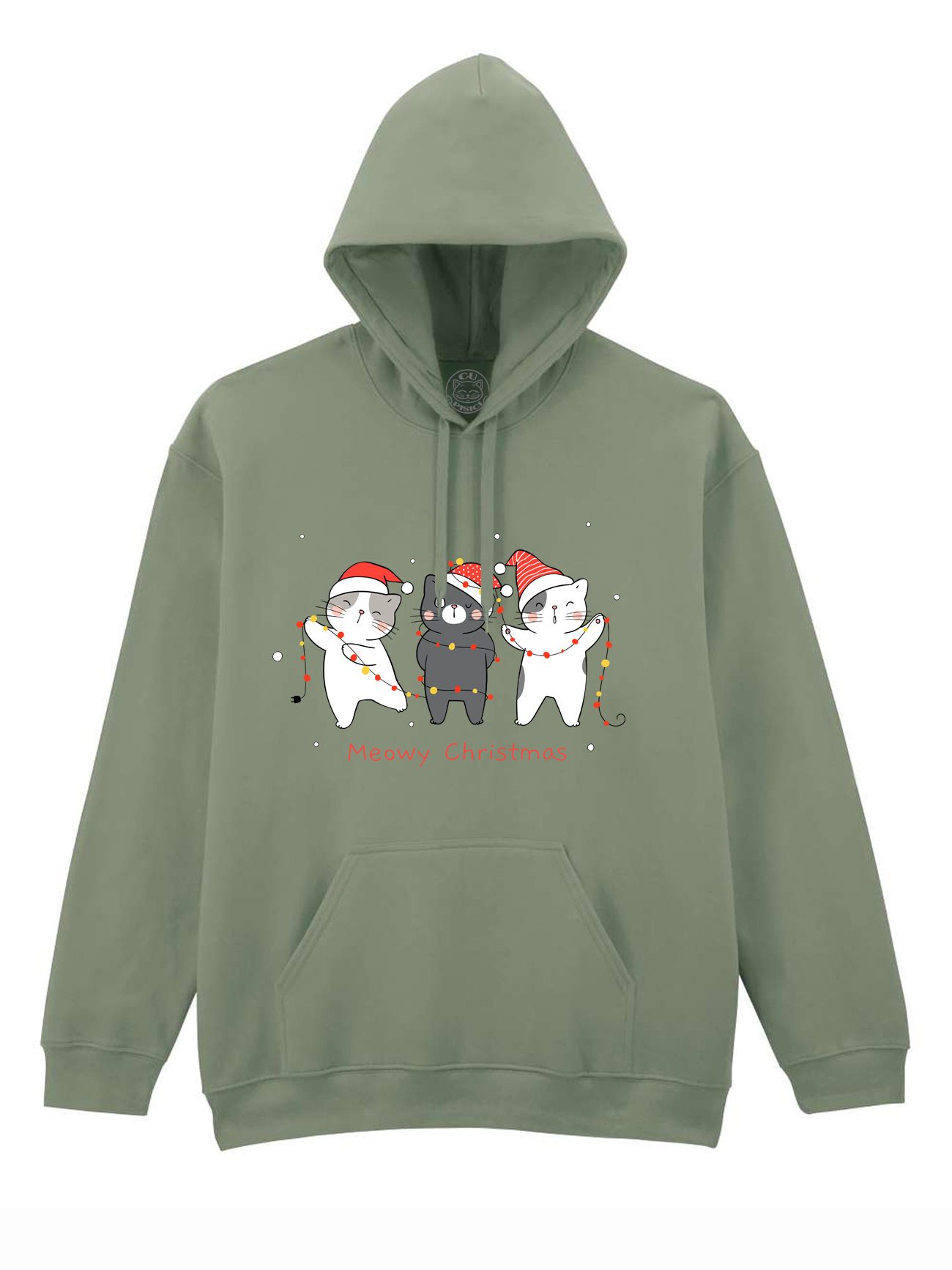 Hanorac printat-Christmas Cats, Unisex