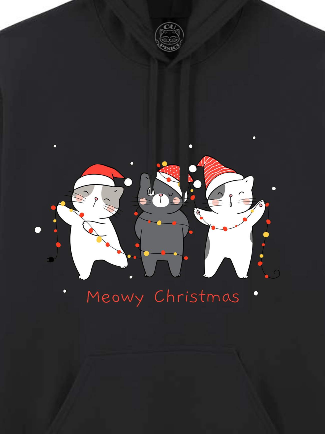 Hanorac printat-Christmas Cats, Unisex