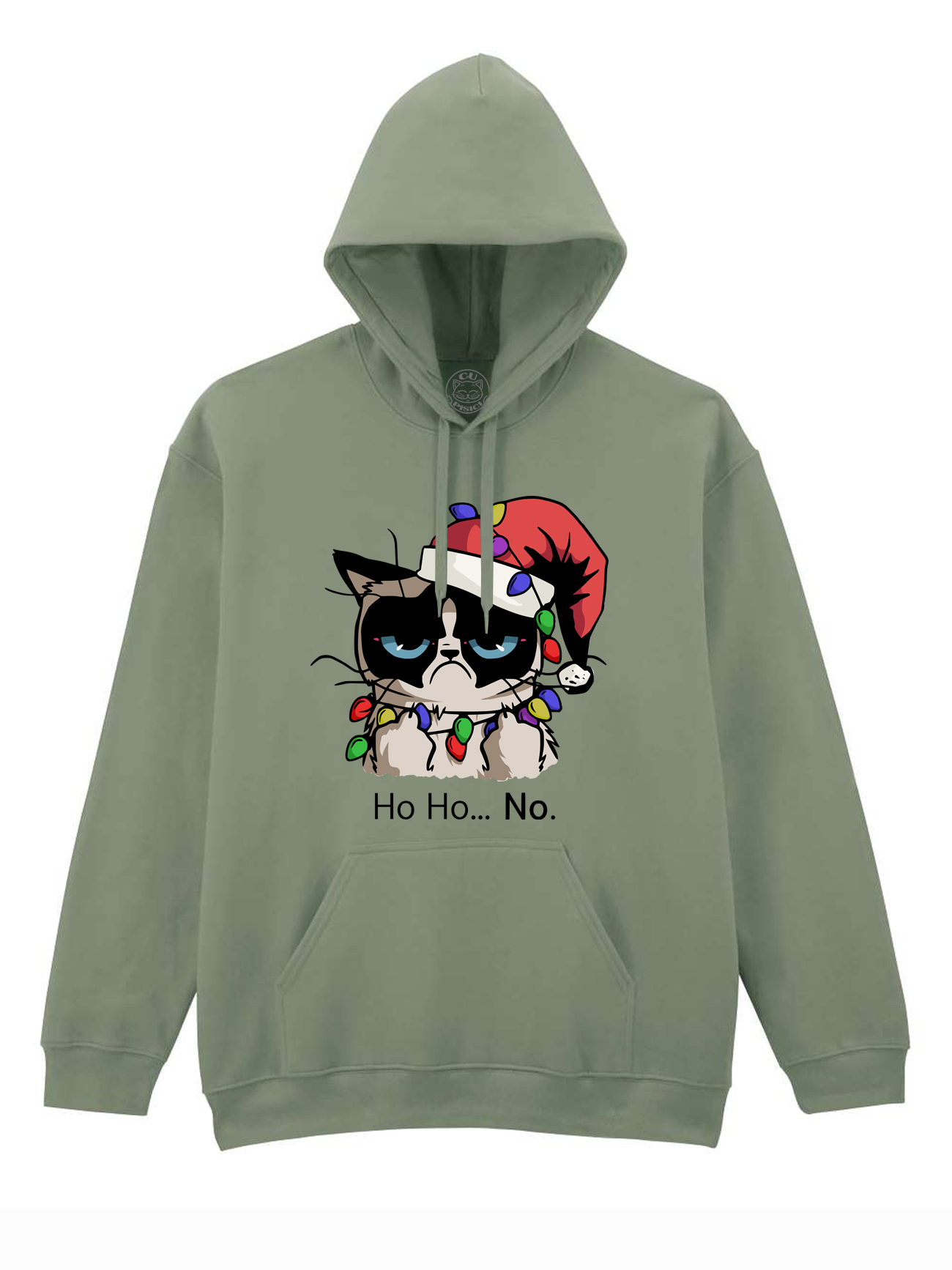 Hanorac printat-Christmas Grumpy Cat, Unisex