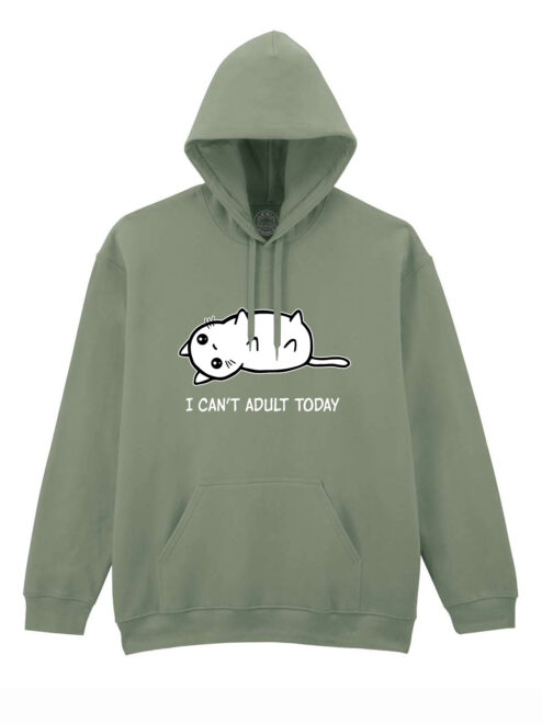 Hanorac printat-I Can't Adult Today, Unisex