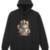 Hanorac printat-Winter Cat, Unisex