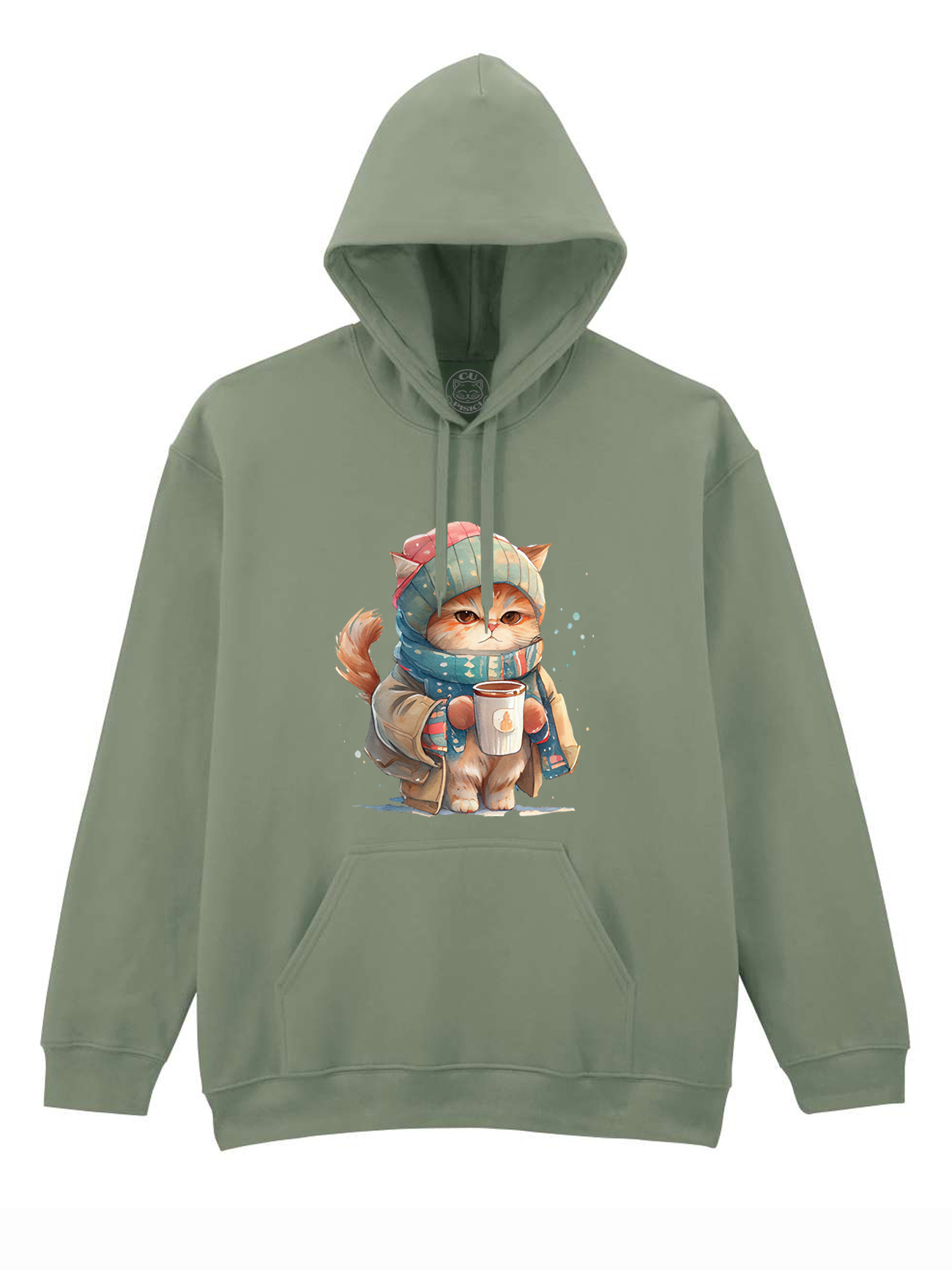 Hanorac printat-Winter Cat, Unisex