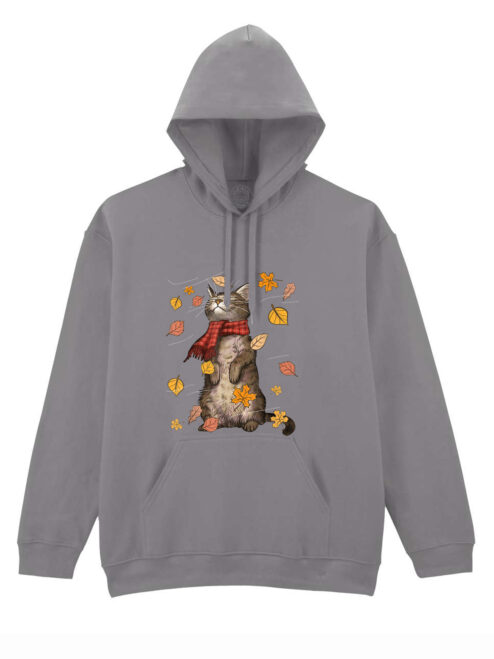 Hanorac printat-Autumn Cat, Unisex