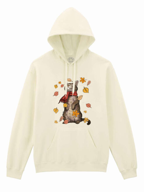 Hanorac printat-Autumn Cat, Unisex