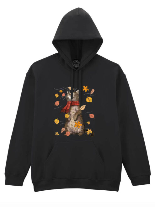 Hanorac printat-Autumn Cat, Unisex