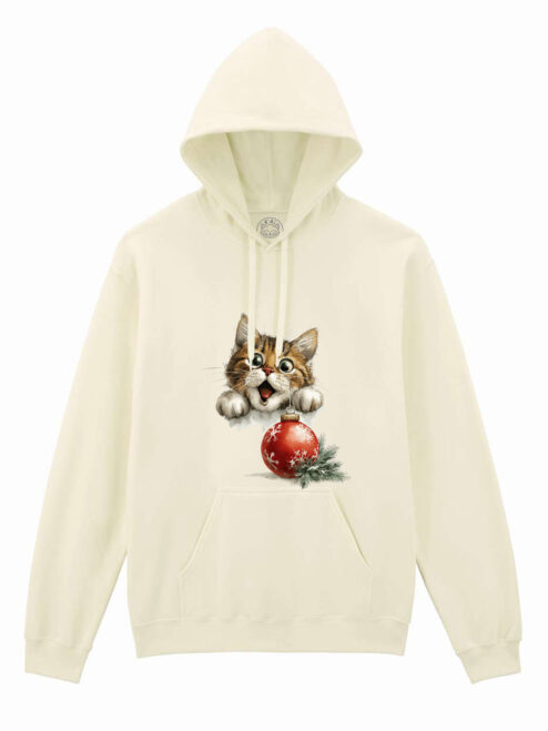 Hanorac printat-Kitty Xmas Joy, Unisex